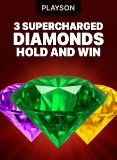 3 Supercharged Diamonds: Hold and Win, slot da Playson na 1win