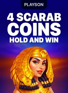 4 Scarab Coins: Hold and Win, slot da Playson na 1win