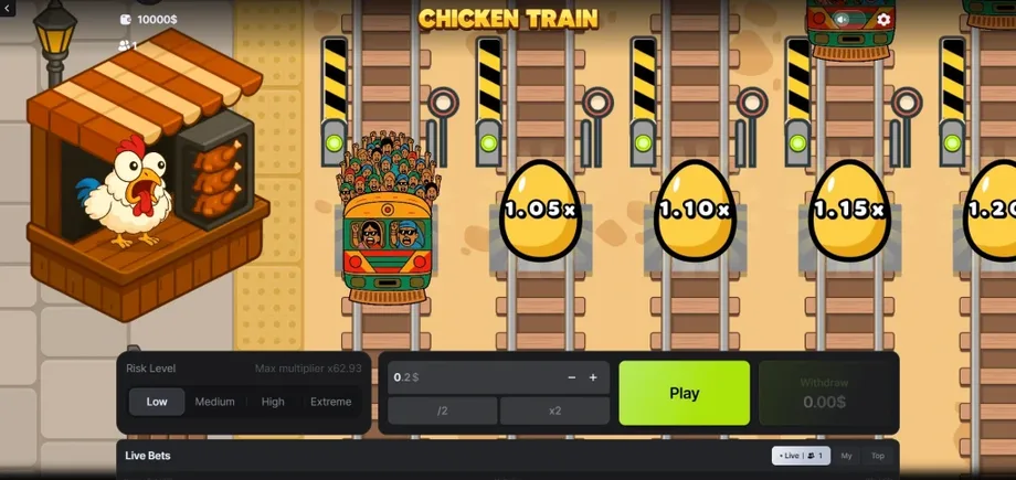 Captura do jogo Chicken Train