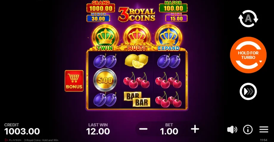 Captura do jogo 3 Royal Coins: Hold and Win