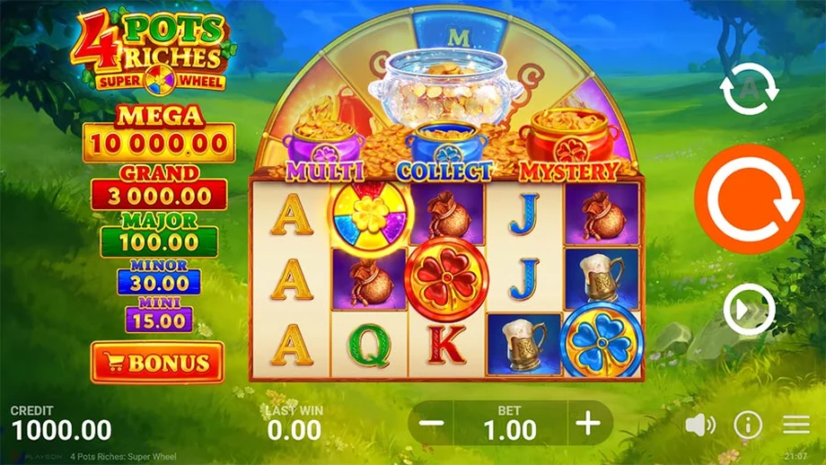 Captura do jogo 4 Pots Riches: Super Wheel