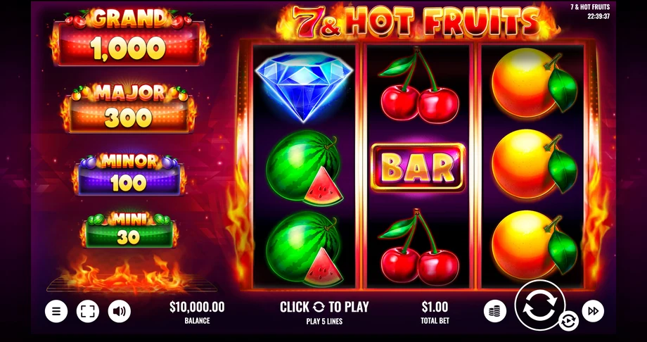 Captura do jogo 7 & Hot Fruits