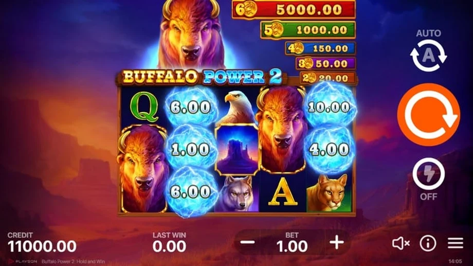 Captura do jogo Buffalo Power 2: Hold and Win