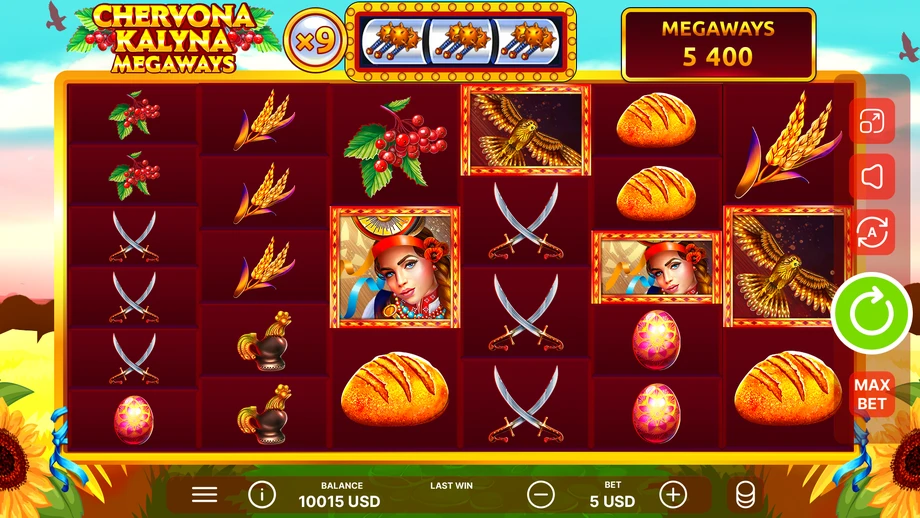 Captura do jogo Chervona Kalyna Megaways