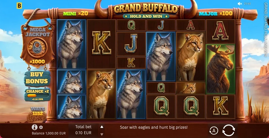 Captura do jogo Grand Buffalo Hold and Win