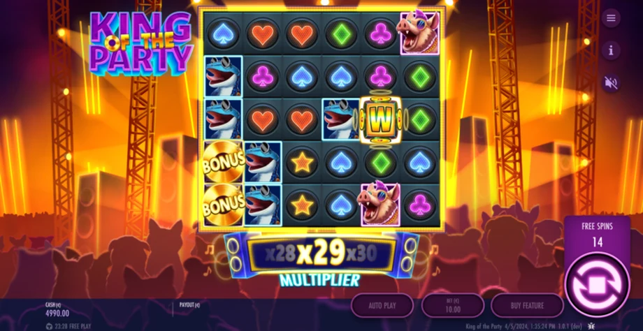 Captura do jogo King of the Party