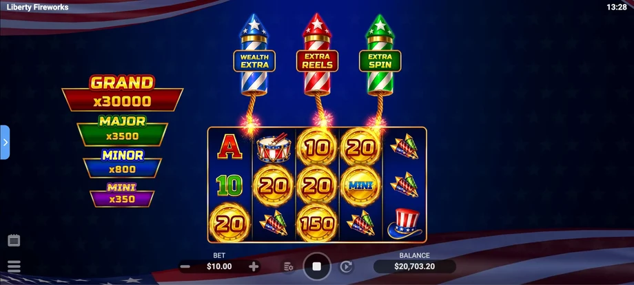 Captura do jogo Liberty Fireworks