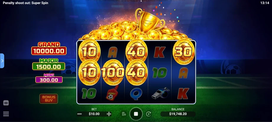 Captura do jogo Penalty Shoot-out: Super Spin