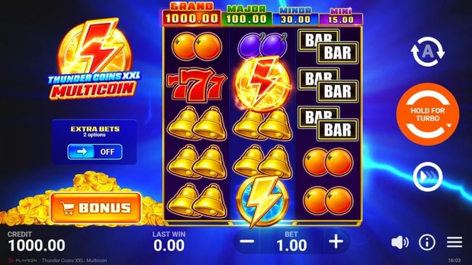 Captura do jogo Thunder Coins XXL: Multicoin
